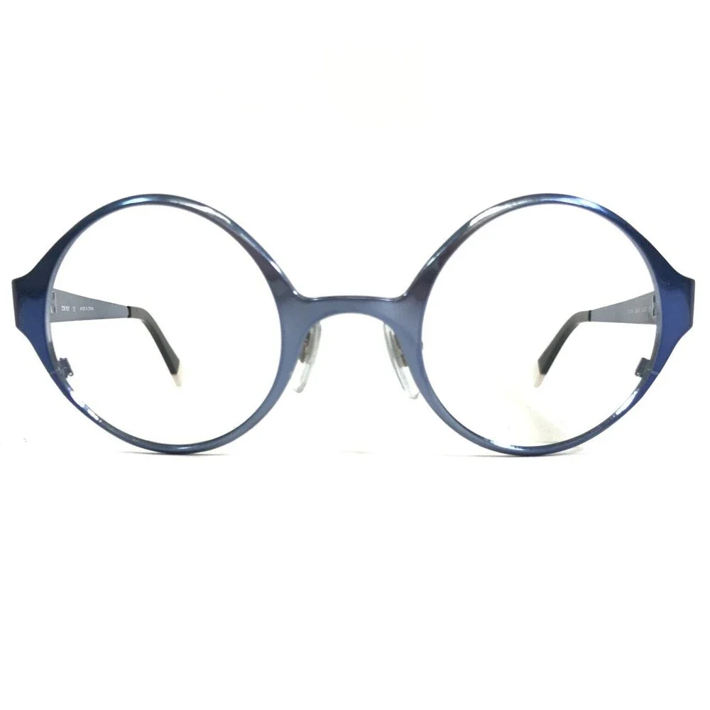 DKNY Eyeglasses Frames DY5019 1094/87 Shiny Blue Round Full Rim 43-23-135